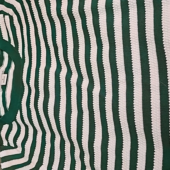 Liz Claiborne Green & White Sweater Size M - Picture 2 of 5